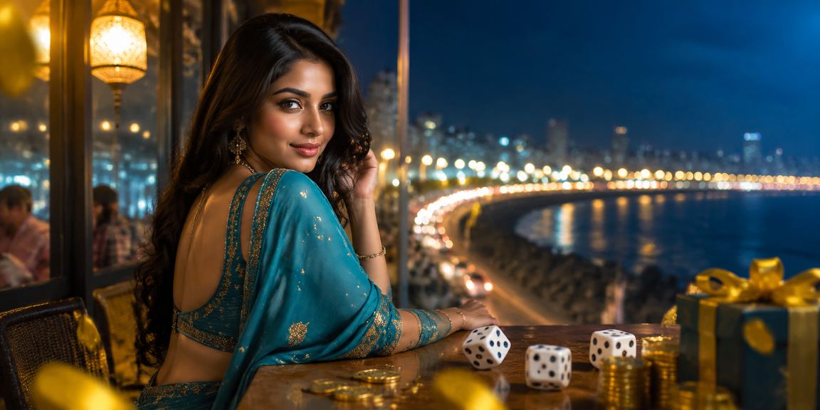 Mumbai Marine Drive gambling game with traditional dress